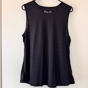 Womens‎ Zyia Active Black Mesh Muscle Tank Top XL